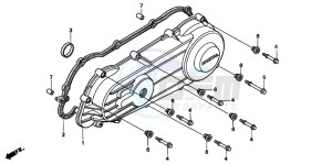 SRX90 50 drawing LEFT CRANKCASE COVER (1)