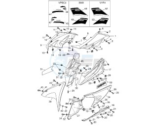 YZF R 125 drawing COWLING 2 72