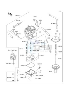 KLX 250 W [KLX250SF] (W9F) W9F drawing CARBURETOR