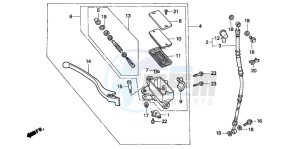 NTV650 drawing FR. BRAKE MASTER CYLINDER