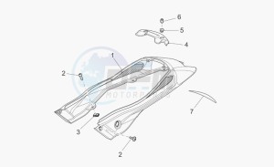 Griso V 850 IE IE drawing Rear body - rear fairing