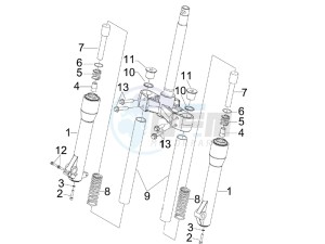 Beverly 250 e3 drawing Fork components (MVP)