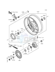 NINJA_ZX-6R ZX600REF FR GB XX (EU ME A(FRICA) drawing Rear Hub