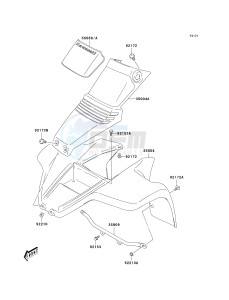 KSF 50 A [KFX50] (A1-A3) [KFX50] drawing FRONT FENDER-- S- -