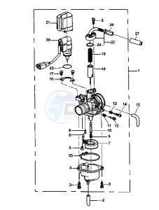 YH WHY 50 drawing CARBURETOR