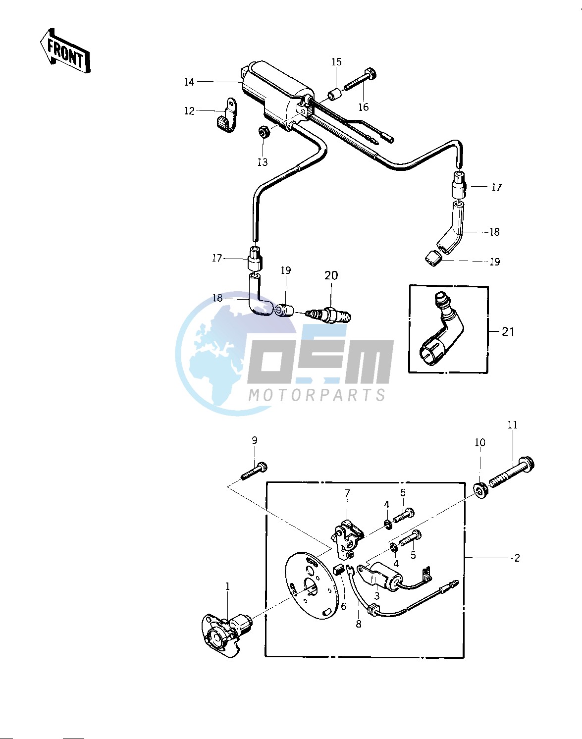 IGNITION  -- 76 -77 KZ400 - D3_D4- -