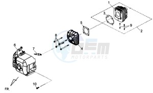 JET 4 R50 drawing CYLINDER / CYLINDER HEAD /CYLINDER HEAD COVER