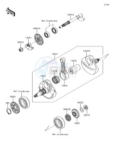 KLX450R KLX450AJF EU drawing Crankshaft