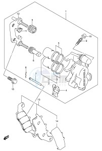 RM85 (P3-P28) drawing FRONT CALIPER (MODEL K5 K6)