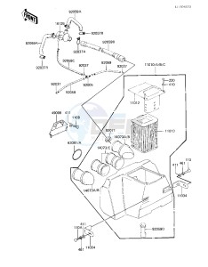 KZ 550 A (A3-A4) drawing AIR CLEANER -- 82-83 A3_A4- -