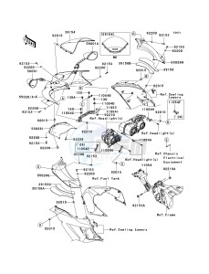 ZX 1400 A [NINJA ZX-14] (A6F-A7FA) A6F drawing COWLING