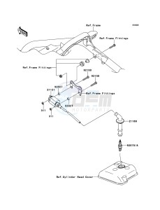 KFX450R KSF450B8F EU drawing Ignition System