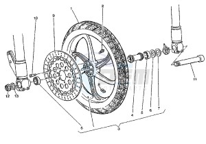 MITO EVOL.125 drawing FRONT WHEEL