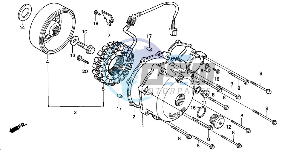 LEFT CRANKCASE COVER/ GENERATOR