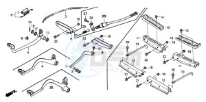 TRX250TE FOURTRAX RECON ES drawing PEDAL/STEP