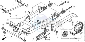 VT750C drawing SWINGARM