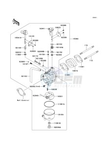 KAF 400 A [MULE 610 4X4] (A6F-AF) A6F drawing CARBURETOR -- CN,US- -