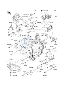 KLX 140 A [KLX140] (A8F-A9FA) A9FA drawing FRAME FITTINGS