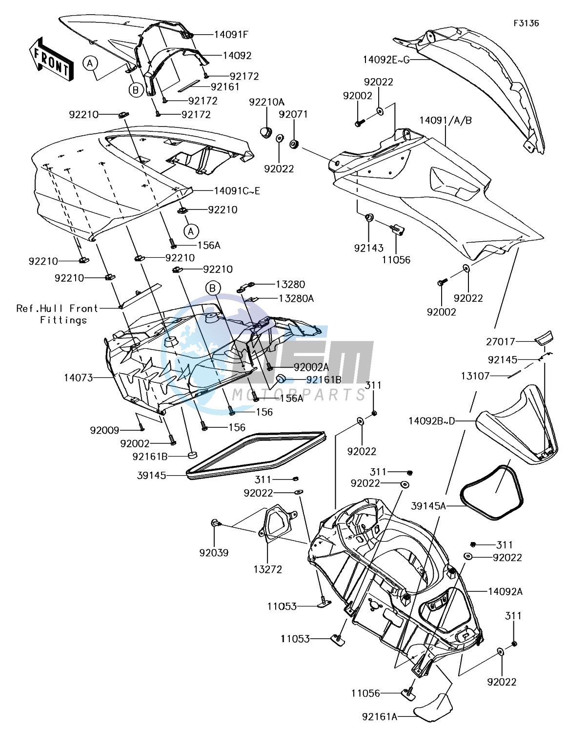 Hull Middle Fittings