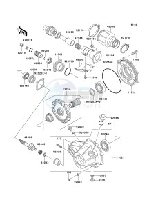 KLF 250 A [BAYOU 250] (A6F-A9F) A7F drawing DRIVE SHAFT_FINAL GEAR