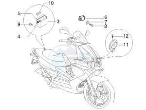 Runner 50 SP Race drawing Remote control switches - Battery - Horn