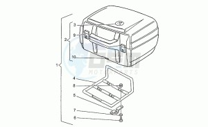 Nevada 750 drawing Rear top box