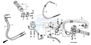 CBR600RR9 BR / MME SPC - (BR / MME SPC) drawing HANDLE LEVER/SWITCH/CABLE