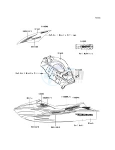 JT 1500 B [ULTRA 250X] (B7F-B8F) B8F drawing DECALS-- GREEN- --- B8F- -