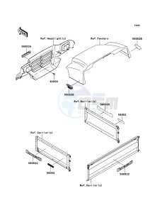 MULE 3010 TRANS 4x4 DIESEL KAF950C7F EU drawing Decals