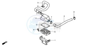 VT750C2 drawing SUB AIR CLEANER