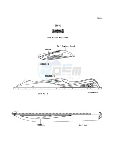 JET SKI 800 SX-R JS800A9F EU drawing Decals