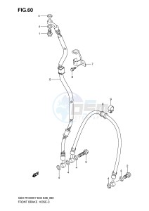 GSX-R1000 (E3-E28) drawing FRONT BRAKE HOSE