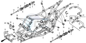 TRX250EX SPORTRAX 250 EX drawing FRAME BODY (TRX250EX1/2/3/4/5)