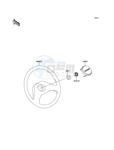 MULE 4010 DIESEL 4x4 KAF950FBF EU drawing Steering Wheel