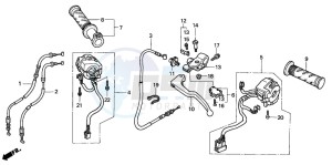 CBR900RR FIRE BLADE drawing CABLE/SWITCH (CBR900RR2,3)