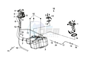 TONIK 50CC drawing FUEL TANK - FUEL CUT