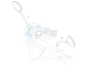 Liberty 150 iGET 4T 3V ie ABS (NAFTA) drawing Driving mirror/s