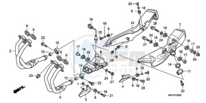 CB1000R9 UK - (E / MPH) drawing EXHAUST MUFFLER