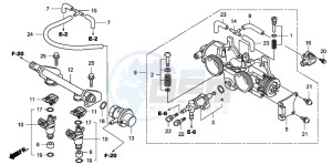 FJS600A 400 SILVER WING drawing THROTTLE BODY