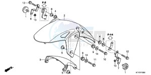 CBR125RSC drawing FRONT FENDER