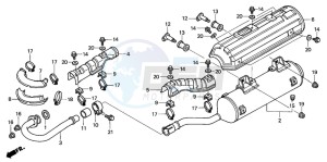 TRX400FA FOURTRAX AT drawing EXHAUST MUFFLER