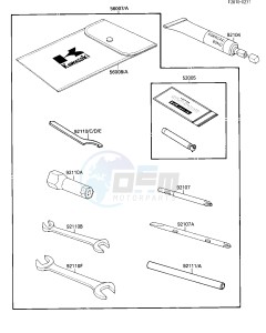 KSF 250 A [MOJAVE 250] (A1-A2) [MOJAVE 250] drawing OWNER TOOLS