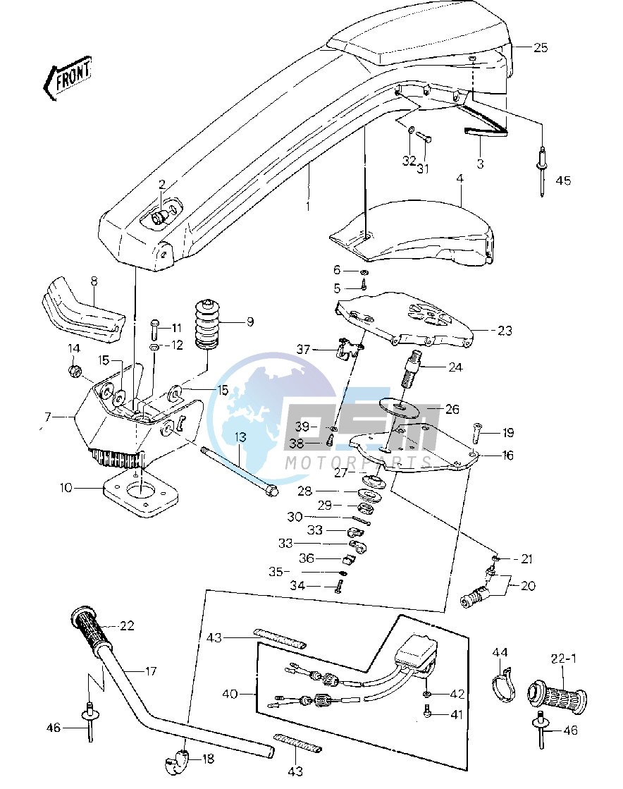 HANDLE POLE_SWITCHES   -- 84-86 JS440-A8_A9_A10- -