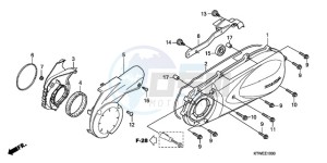 SH300A9 UK - (E / ABS MKH) drawing LEFT CRANKCASE COVER