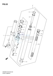 AN400 (E3-E28) Burgman drawing FRONT FORK DAMPER