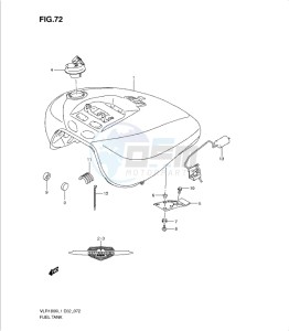 VLR1800 drawing FUEL TANK (VLR1800L1 E2)