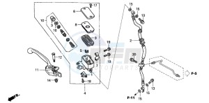 VFR800 drawing FR. BRAKE MASTER CYLINDER (VFR800)