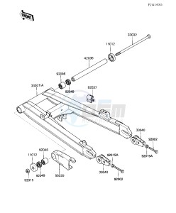 ZX 550 A [GPZ] (A1-A3) [GPZ] drawing SWING ARM