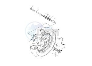 YP MAJESTY 400 drawing FRONT WHEEL