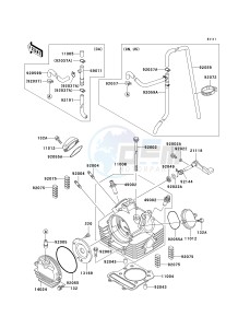 KLF 300 C [BAYOU 300 4X4] (C15-C17 C17 CAN ONLY) [BAYOU 300 4X4] drawing CYLINDER HEAD